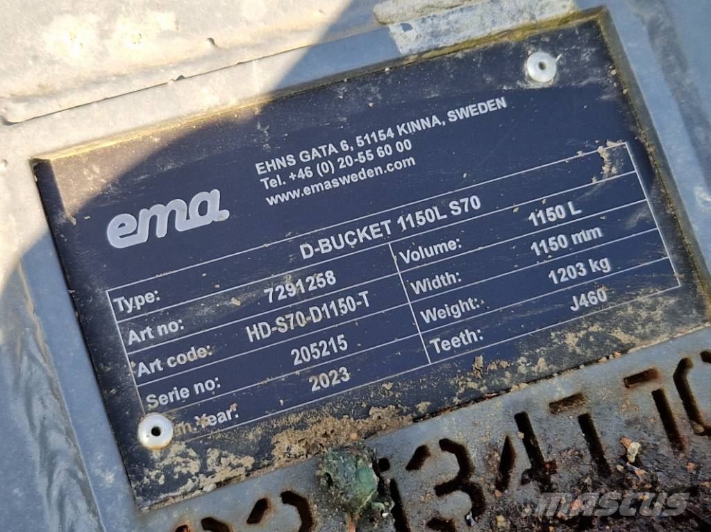 Ema (Demo) Grävskopa S70 / 1150L / 1150mm Buckets