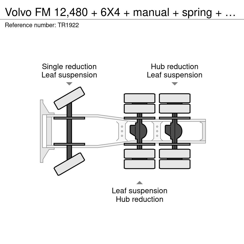Volvo FM 12,480 + 6X4 + manual + spring + retarder Prime Movers