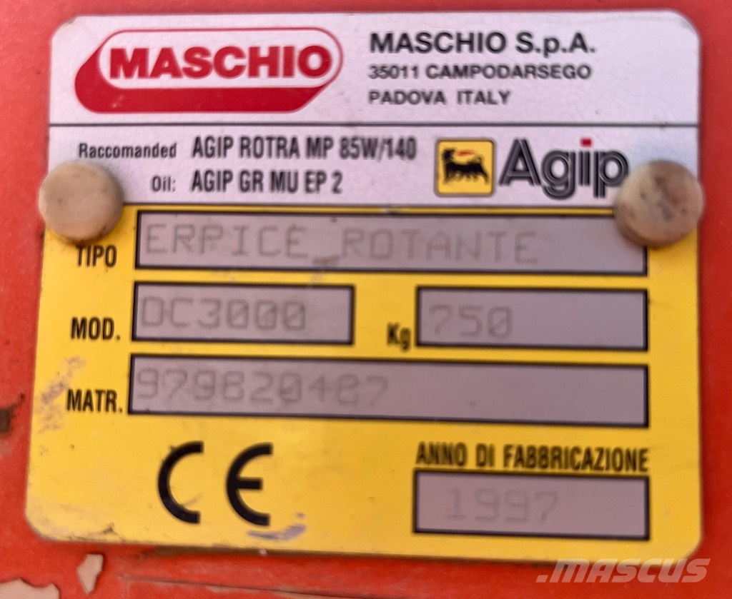Maschio DC 3000 Rotačné brány a pôdne frézy