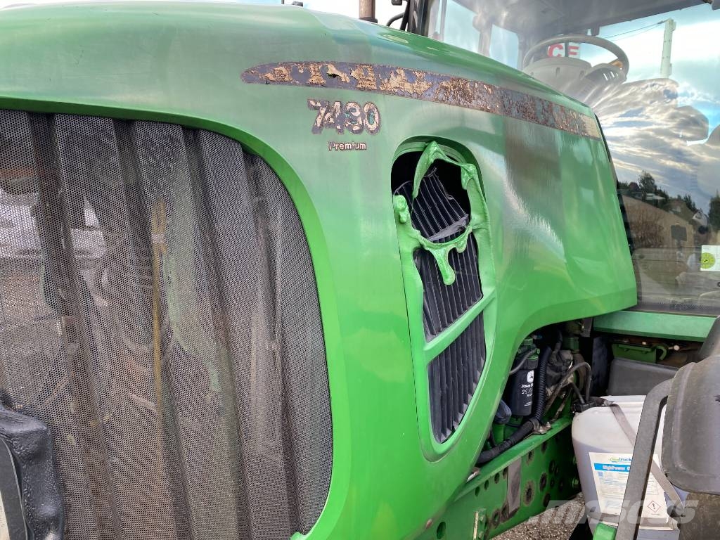 John Deere 7430 Premium Autopower 40km/h endommagé الجرارات