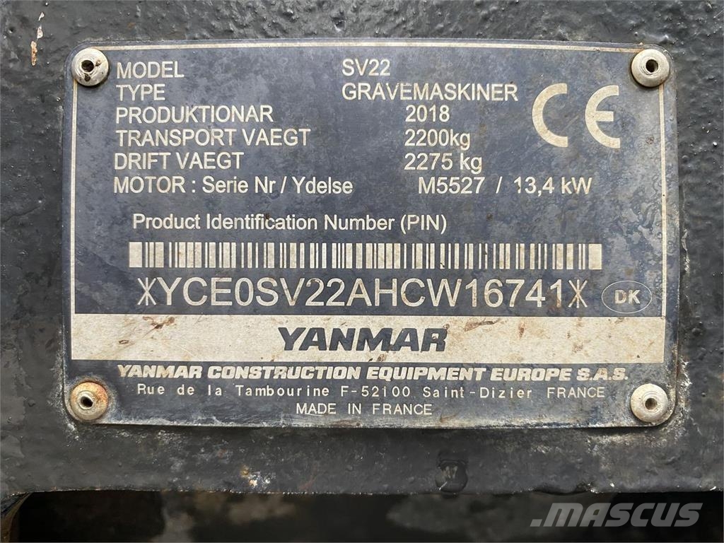 Yanmar SV22 Bageri točkaši