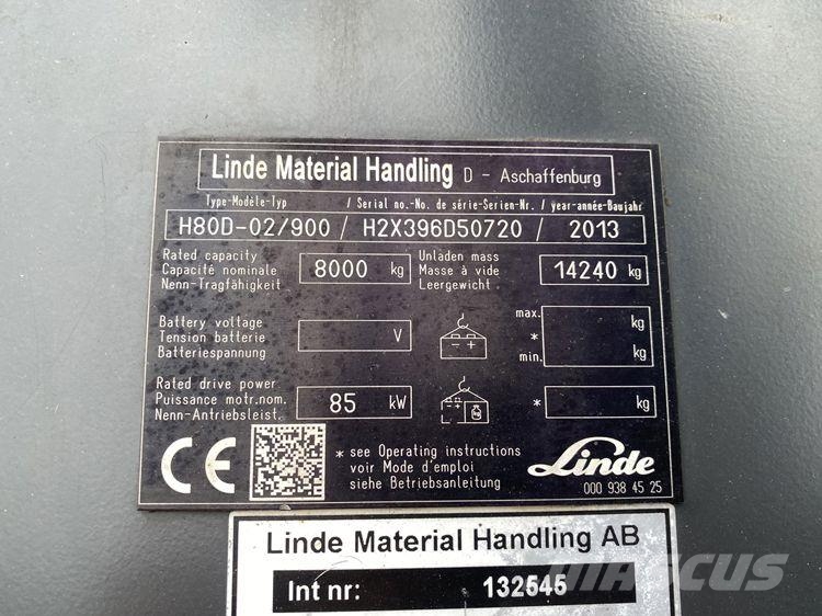 Linde H80D-02/900 Diesel heftrucks