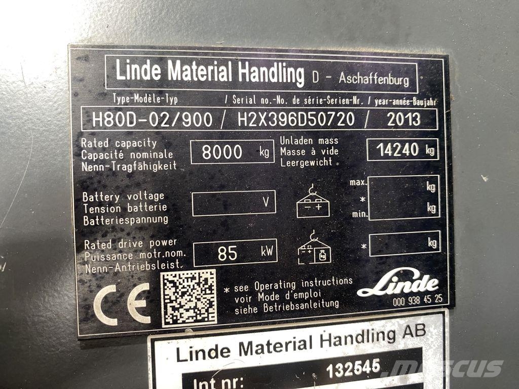 Linde H80D-02/900 Diesel heftrucks