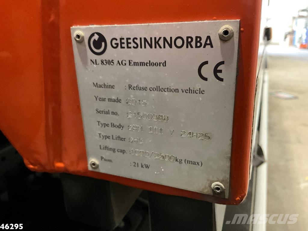 DAF FAN CF 290 Euro 6 Geesink 24m³ Camiones de basura