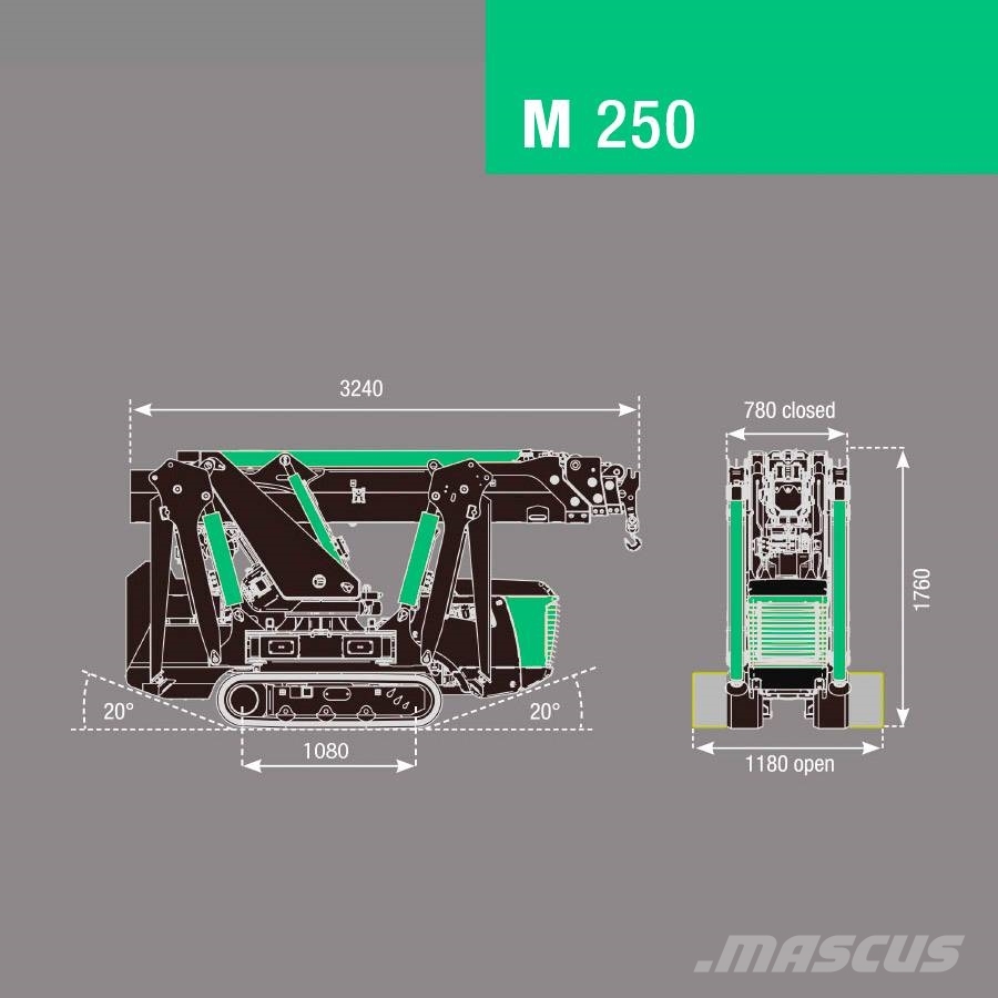 BG Lift M250 Li-ion Minikran | Raupenkran | Miniraupenkran Paletli vinçler