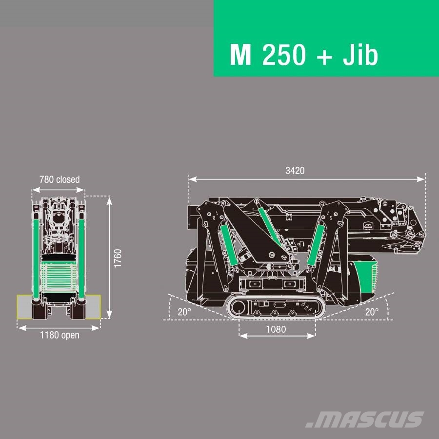 BG Lift M250 Li-ion Minikran | Raupenkran | Miniraupenkran Paletli vinçler