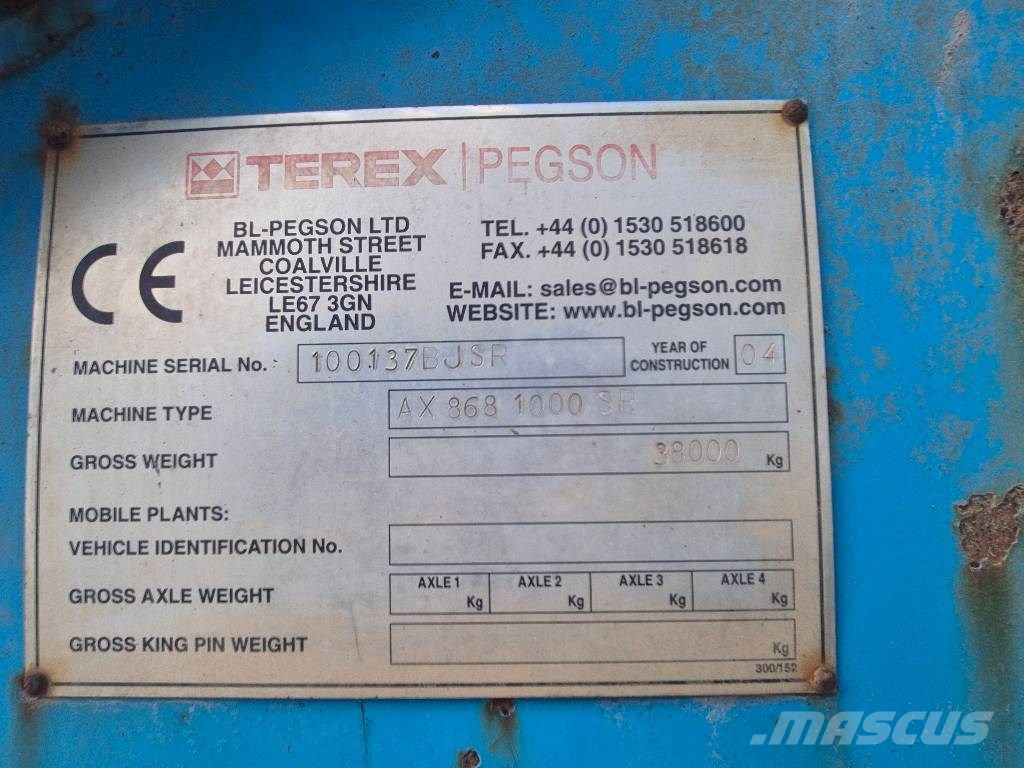 Pegson 1000 maxtrak 1000SR Mobile crushers