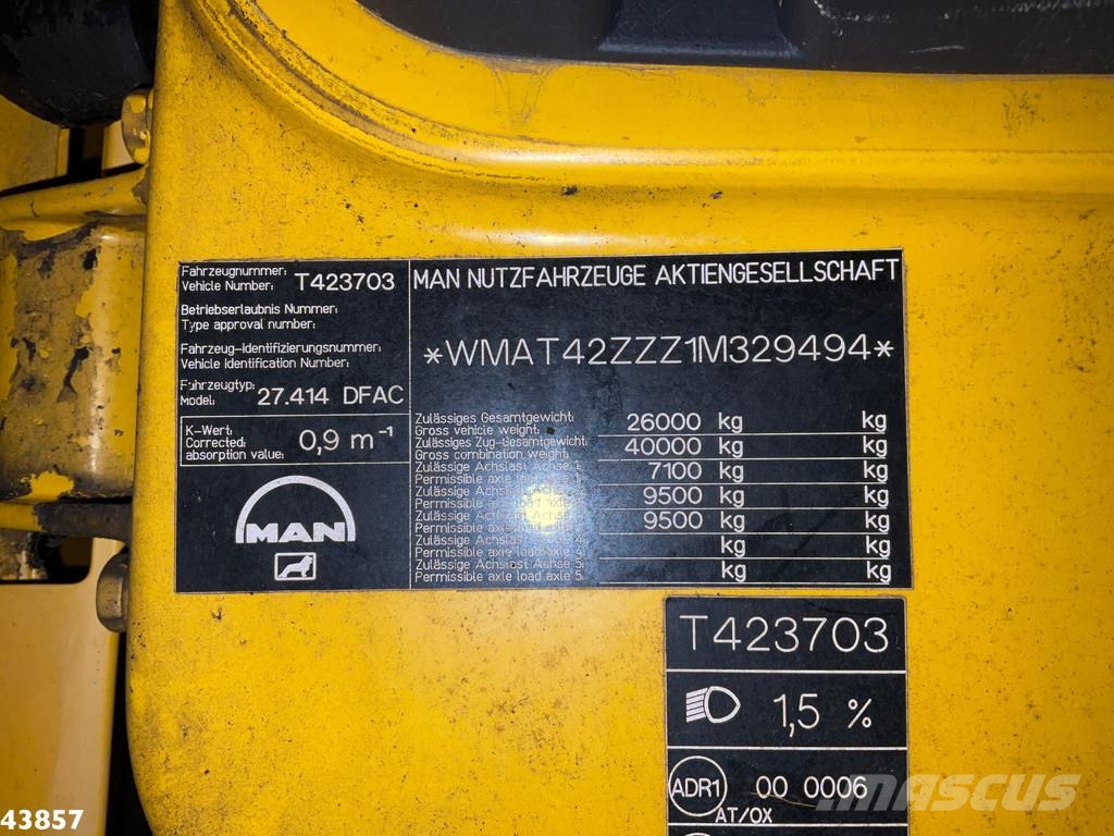 MAN F2000 6x6 Full Steel Manual Palfinger 68 Tonmeter Kraner til alt terræn
