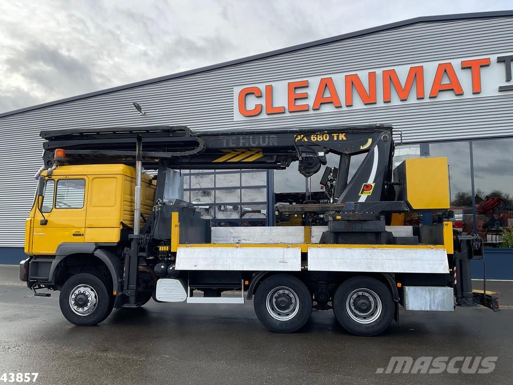 MAN F2000 6x6 Full Steel Manual Palfinger 68 Tonmeter Kraner til alt terræn