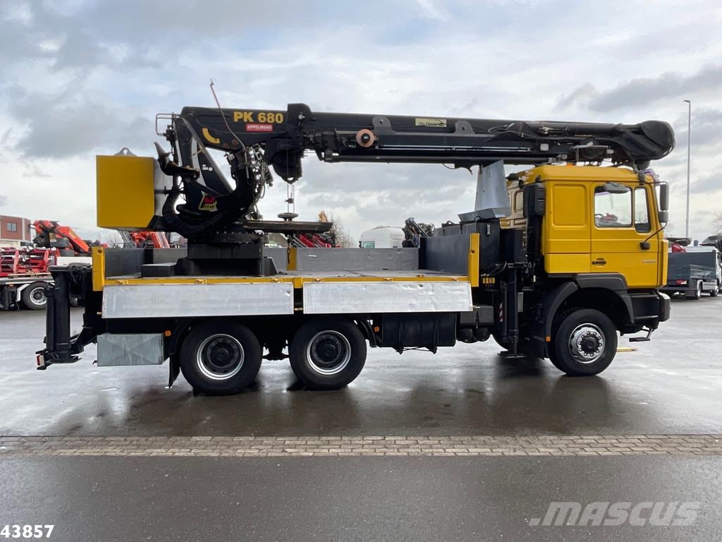 MAN F2000 6x6 Full Steel Manual Palfinger 68 Tonmeter Kraner til alt terræn