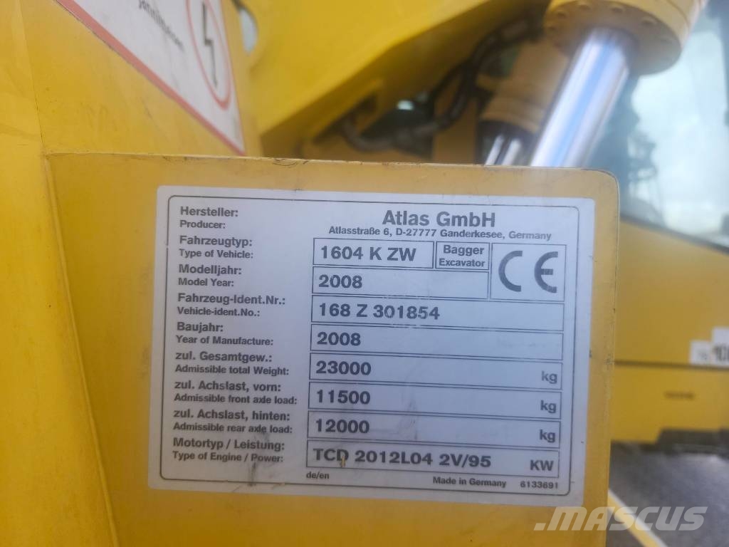 Atlas 1604 ZW Ειδικοί εκσκαφείς