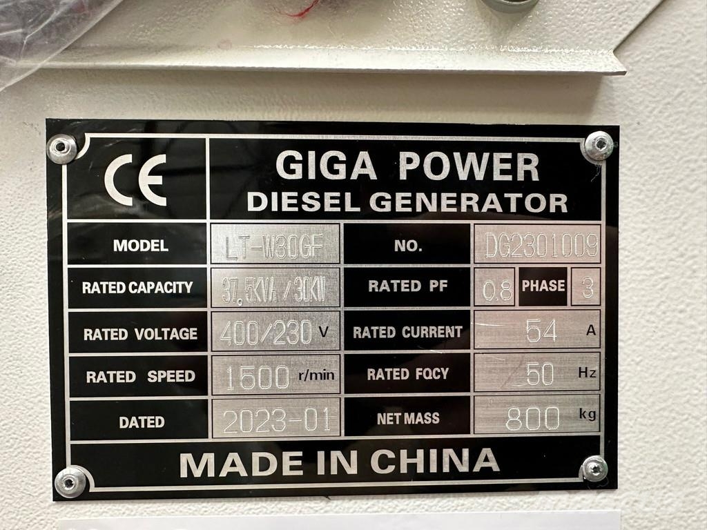 Giga Power LT-W30GF 37.5 kVA silent generator Overige generatoren