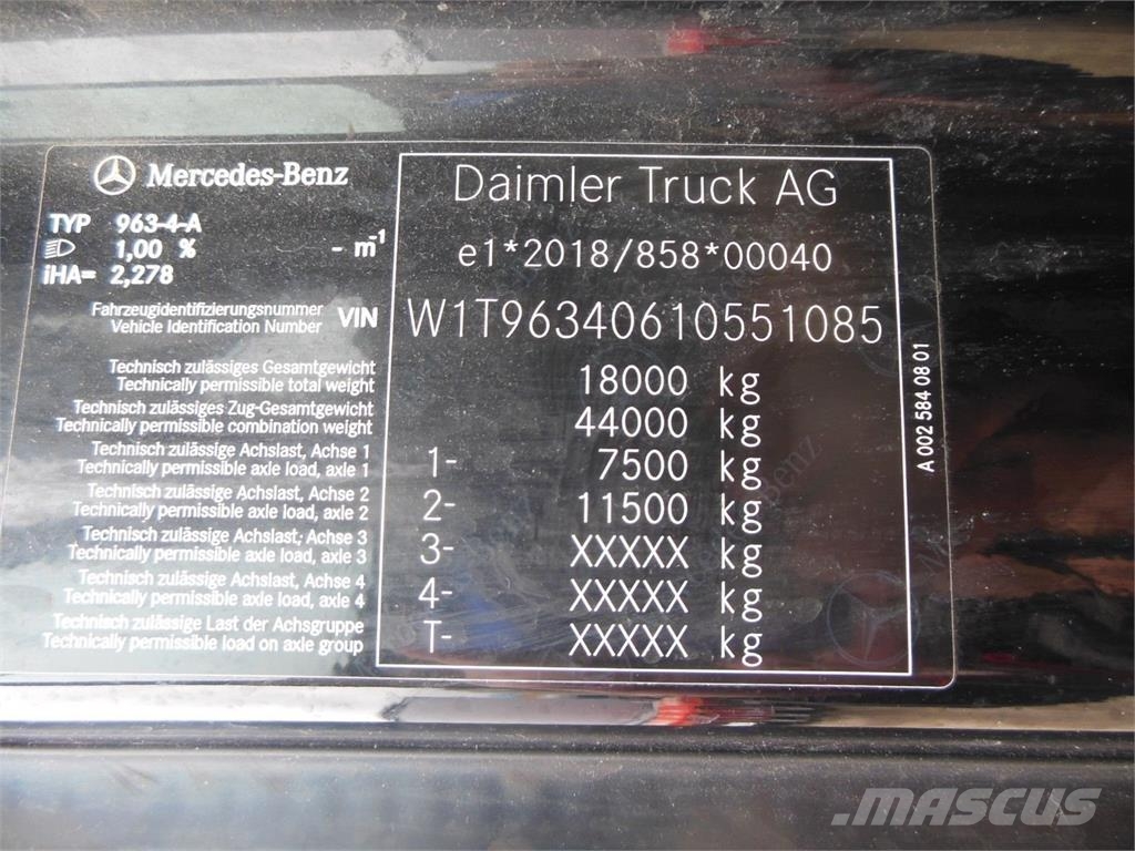 Mercedes-Benz 1848 ACTROS, LOWDECK, GIGA SPACE, STANDKLIMA Camiones tractor
