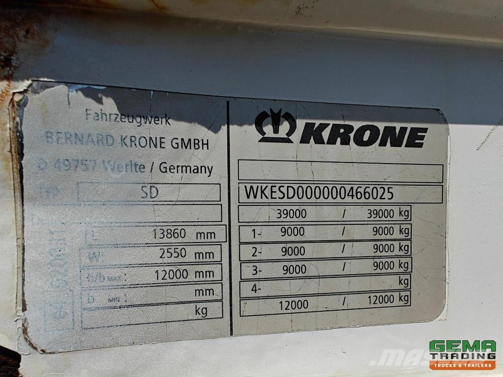 Krone SD Sliding curtains 13.6 - Semi-low loader - Pop-u Semi-trailer blokvogn