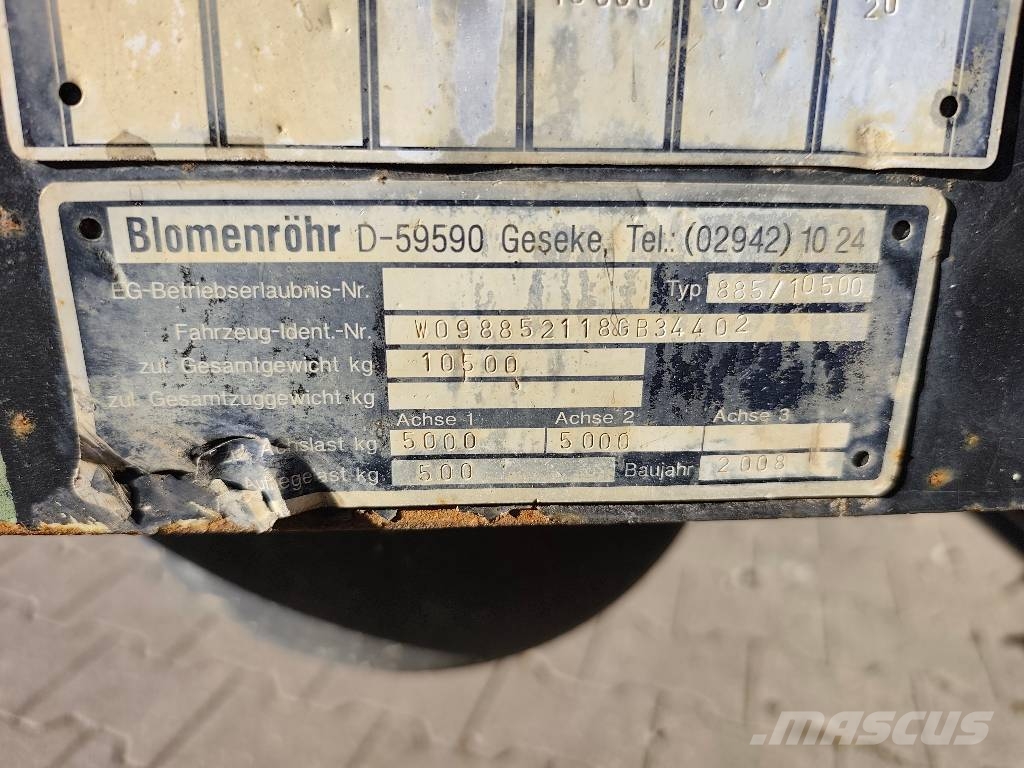 Blomenröhr 885 / 10500 Dreiseitenkipper Причепи для скіпових навантажувачів
