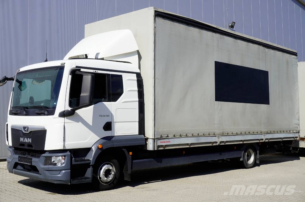 MAN TGL 8.190 4×2 / Cutrainsider + trailer / 80 tho.km Camiones de caja de lona