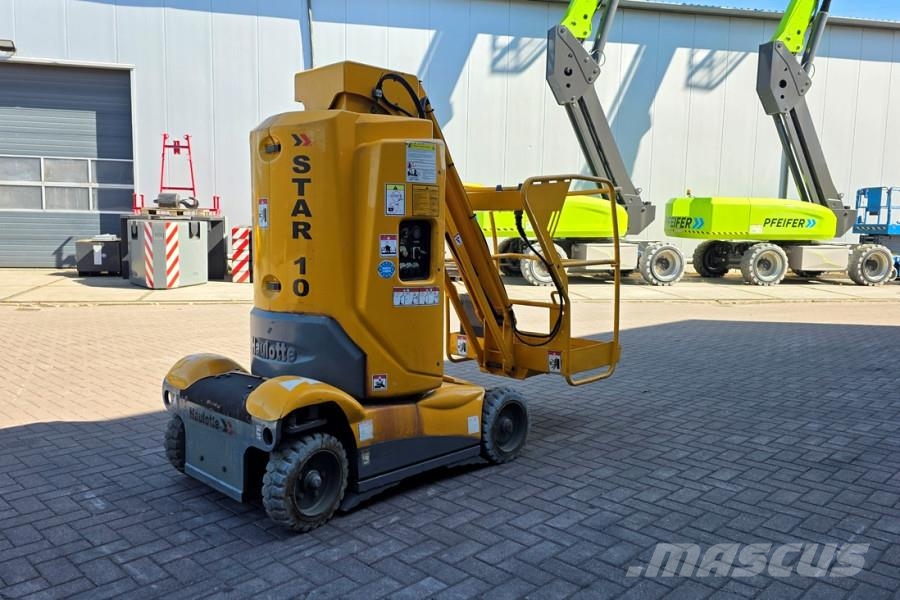 Haulotte STAR 10 Electric, 10m Working Height, 3m Reach, 20 لوادر انزلاقية التوجيه