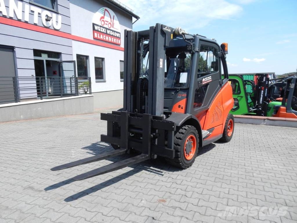 Linde H45D-02 Triplex , side shift Dizel forkliftler