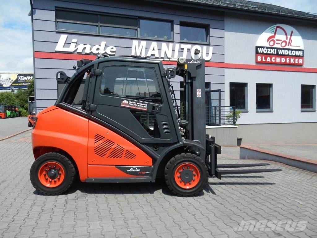 Linde H45D-02 Triplex , side shift Dizel forkliftler