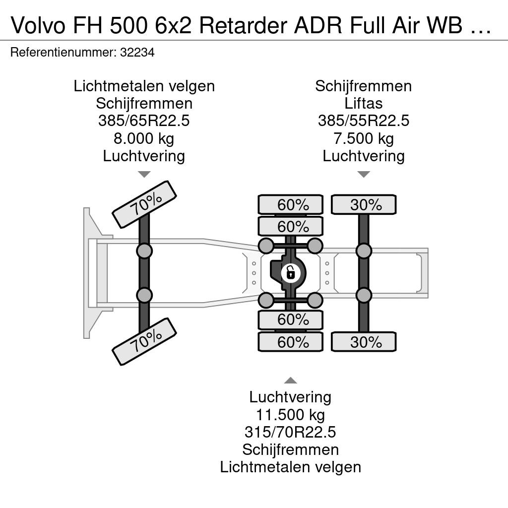 Volvo FH 500 6x2 Retarder ADR Full Air WB 3.20mtr Trekkers