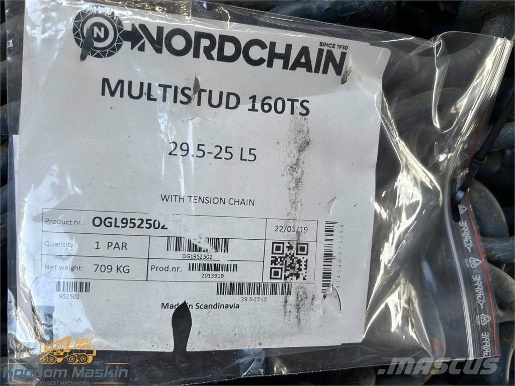 Nordchain Multistud 160TS (780x28,5) 29,5-25 Used/ Lánctalpak, láncok és futóművek