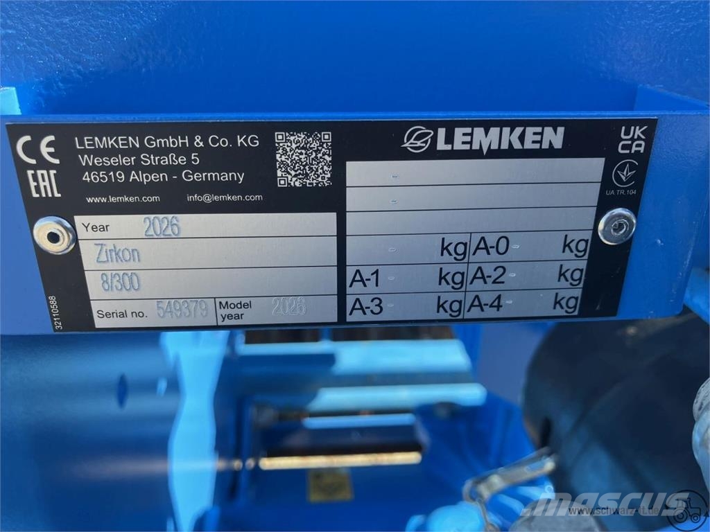 Lemken !Neu! Zirkon 8/300+Saphir 7 300 Perforadoras combinadas