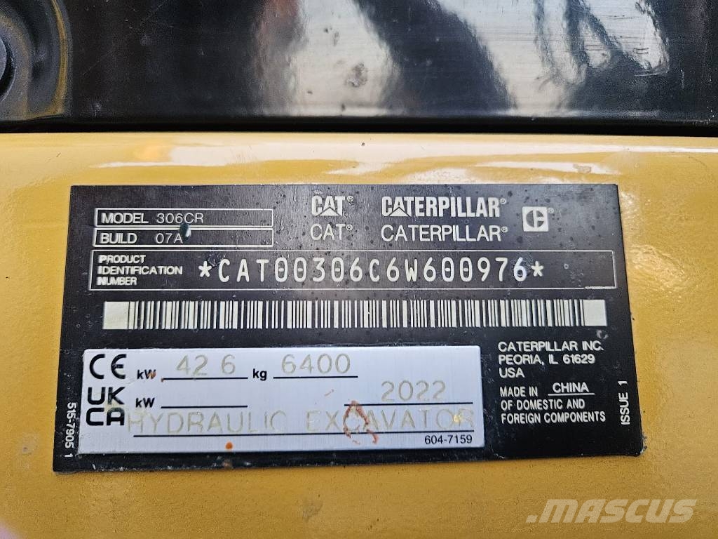 CAT 306 CR Mini ekskavatoriai < 7 t