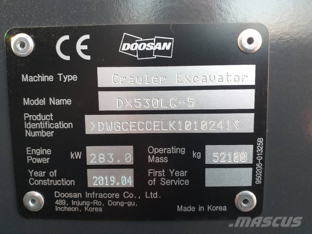 Doosan DX 530 LC-5 Gravemaskiner på larvebånd