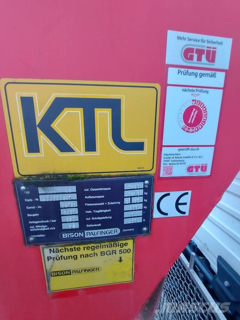 Palfinger Bison TKA 28 KS Ant vilkikų montuojamos kėlimo platformos