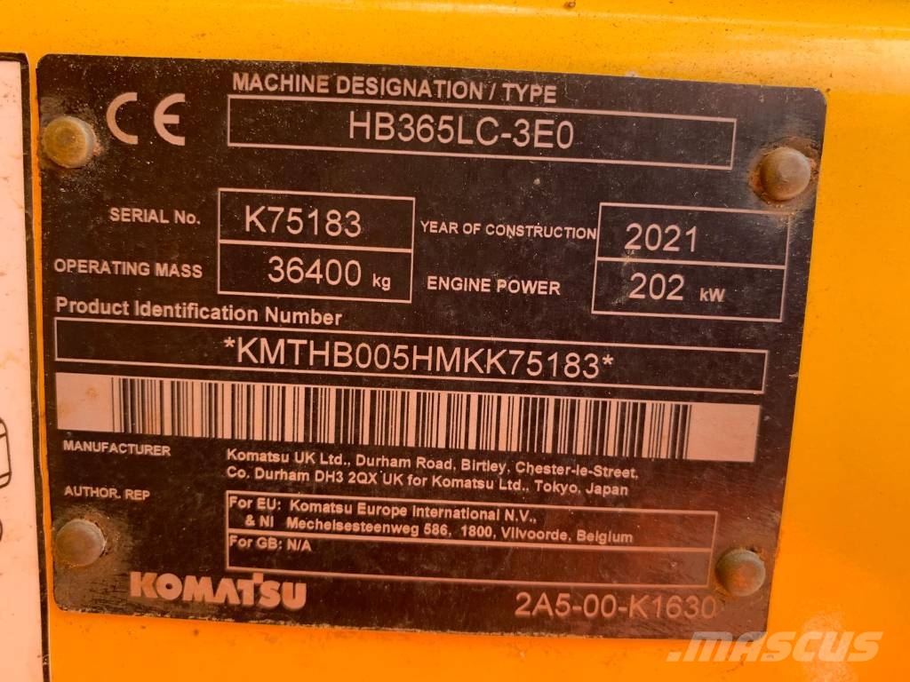 Komatsu HB365LC-3 Hybrid Bagri goseničarji