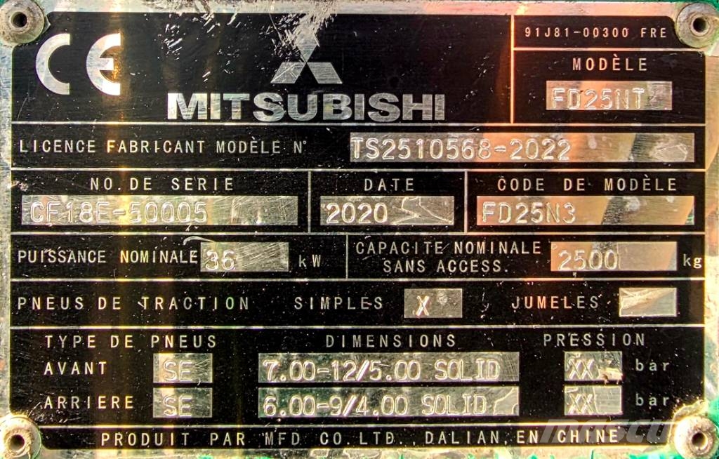Mitsubishi FD 25 N3 Gasstapler
