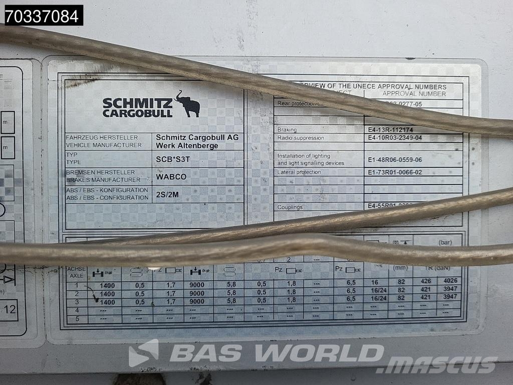 Schmitz Cargobull SCB*S3T Tents puspiekabes