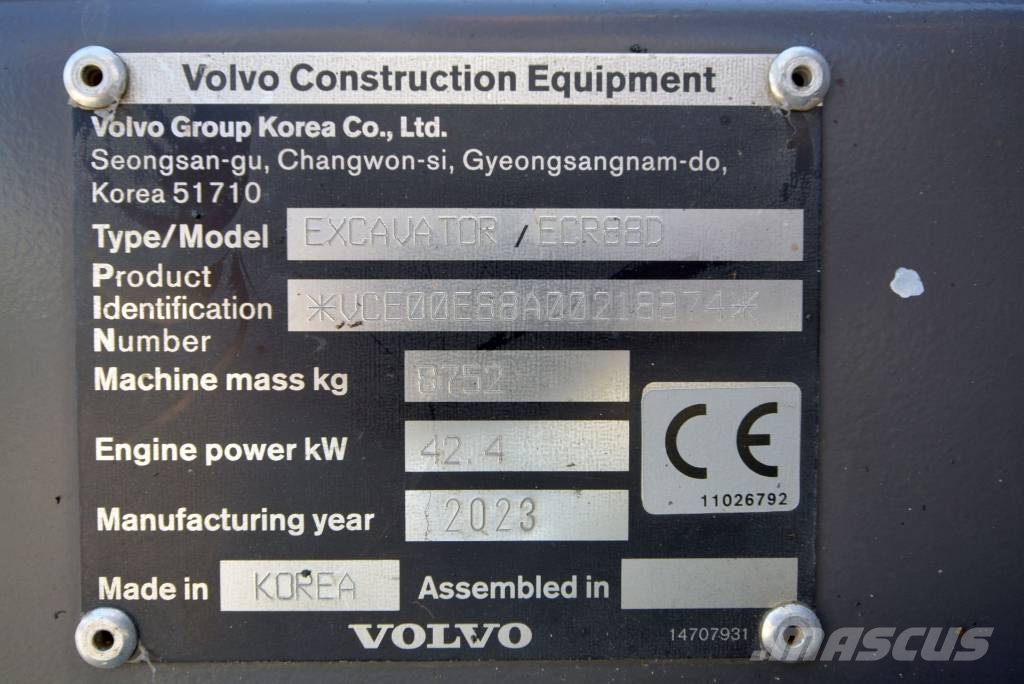 Volvo ECR 88 D Pro Verstellausleger Midikoparki 7t - 12t