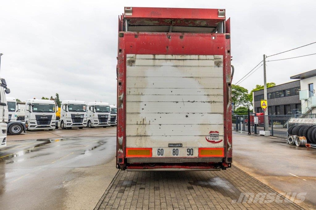 Lecitrailer CUELLO CISNE 3E-RD+DOUBLE ETAGE+DHOLLANDIA 2TON Low loader-semi-trailers