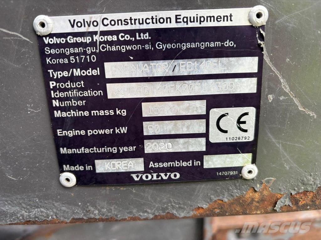 Volvo EC 140 EL Lánctalpas kotrók