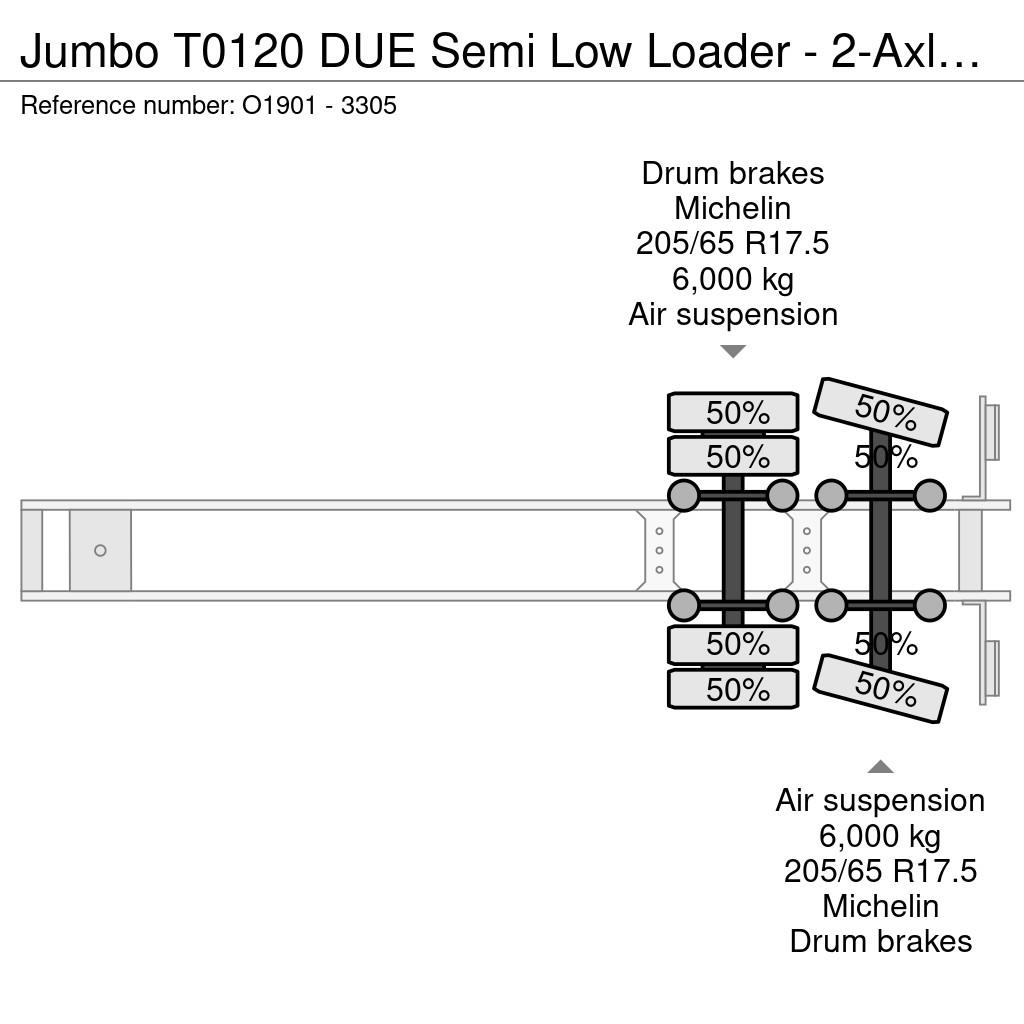 Jumbo T0120 DUE Semi Low Loader - 2-Axles BPW - Extendab Raskeveo poolhaagised