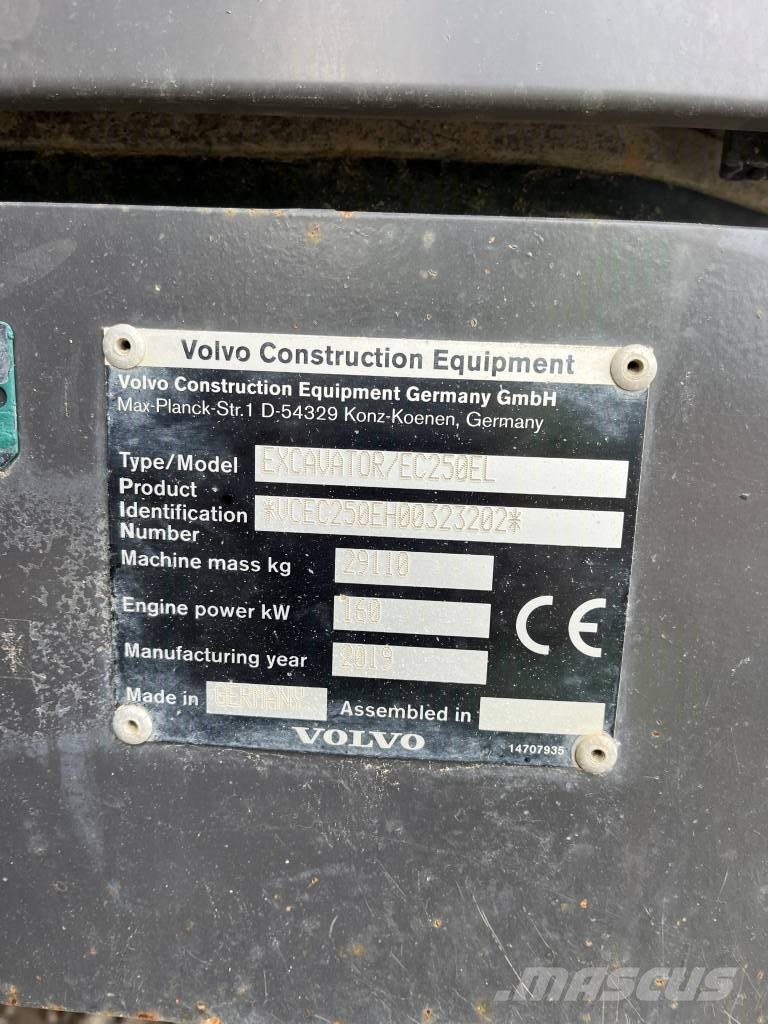 Volvo EC250EL Gravemaskiner på larvebånd