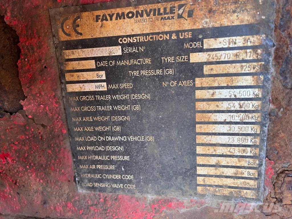 Faymonville 65 Ton 13.6m Extendable Low Loader Lavetit