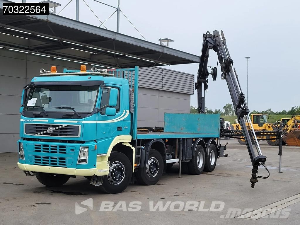 Volvo FM 400 8X4 HIAB 211 EP-5 HIDUO Kran Crane Full Ste Caminhões de mesa/dropside