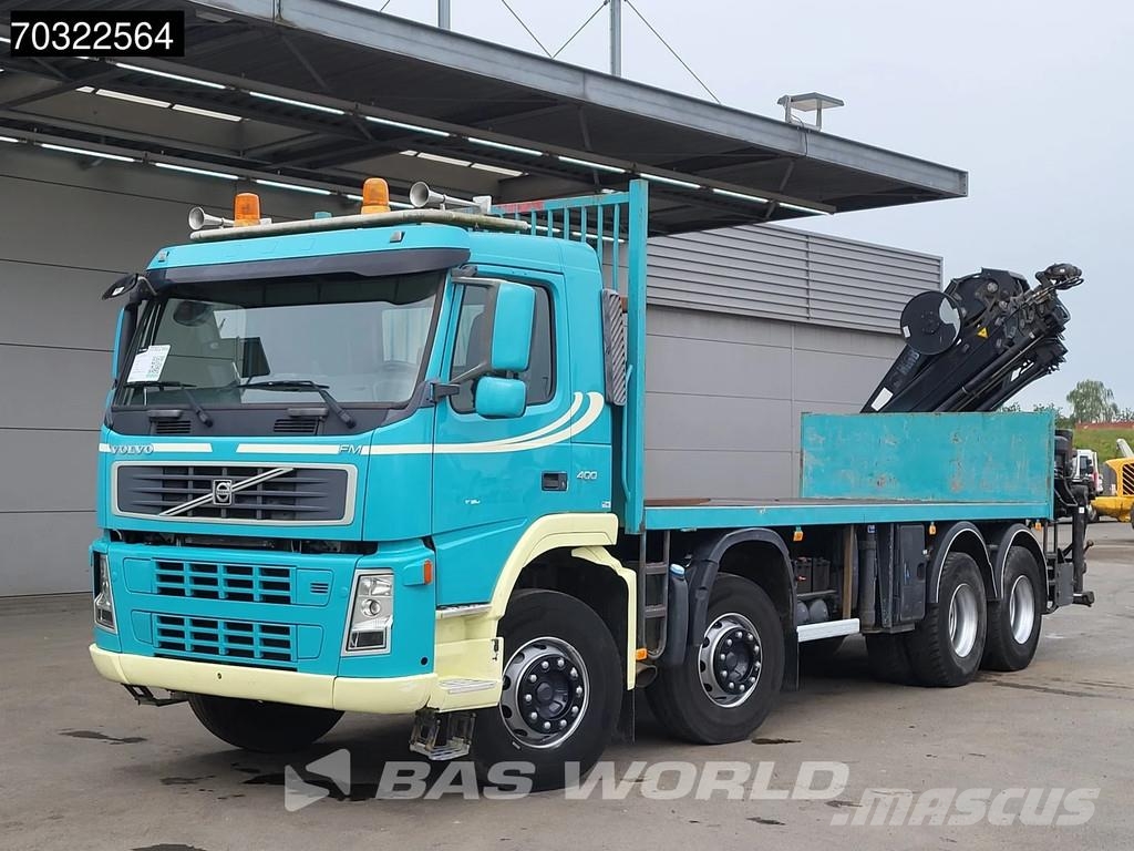 Volvo FM 400 8X4 HIAB 211 EP-5 HIDUO Kran Crane Full Ste Caminhões de mesa/dropside