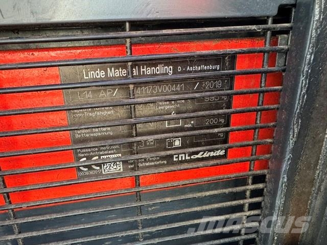 Linde L14 AP --> res. CP 21.09.26! (Verk) Stand-in stackers