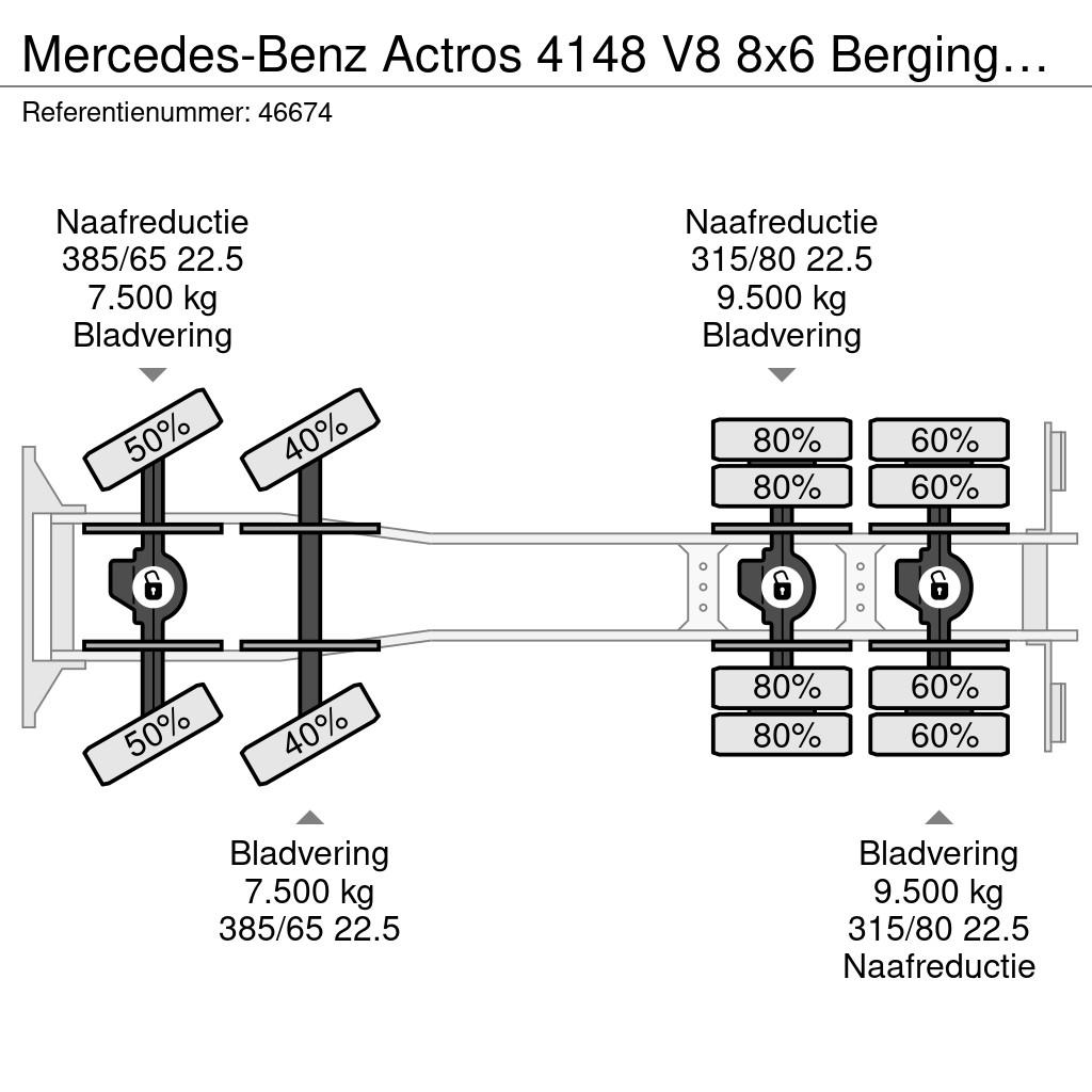 Mercedes-Benz Actros 4148 V8 8x6 Bergingswagen Vehículos de reciclaje