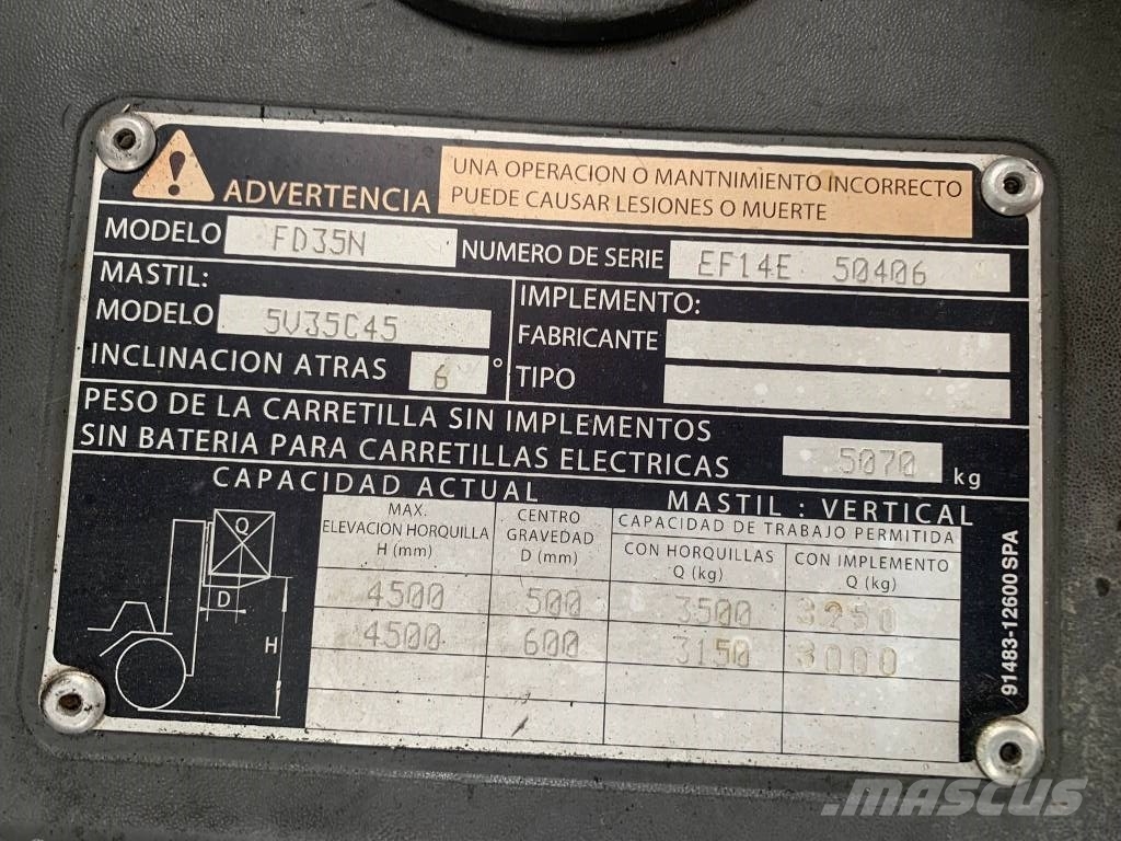 Mitsubishi FD35N Dizelski viličarji