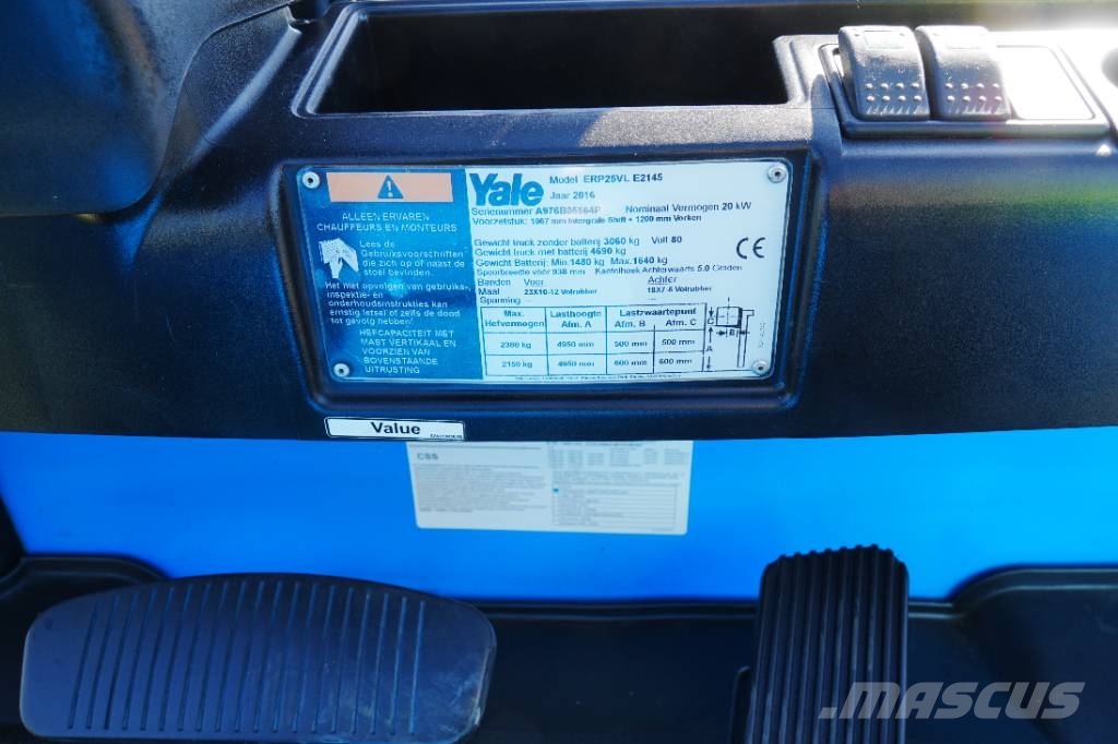 Yale ERP25VL | 2016 شاحنات ذات رافعات شوكية تعمل بالكهرباء