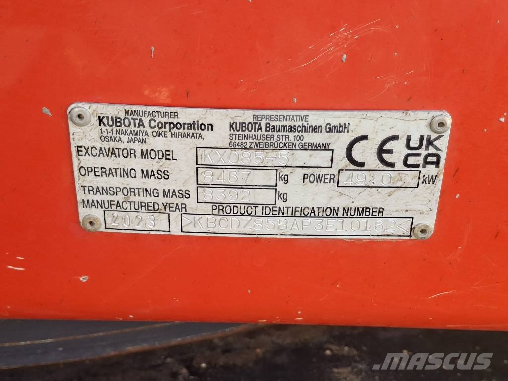 Kubota KX 085-5 Midi rýpadlá 7 t - 12 t