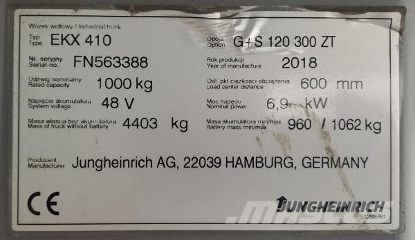 Jungheinrich EKX 410 300/478 ZT Paket 6 Stück! Ανυψωτήρας στενών διαδρόμων