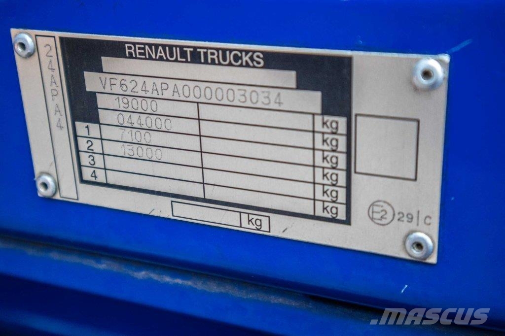Renault PREMIUM 380 DXI+INTARDER+DHOLLANDIA شاحنات بغطاء جانبي