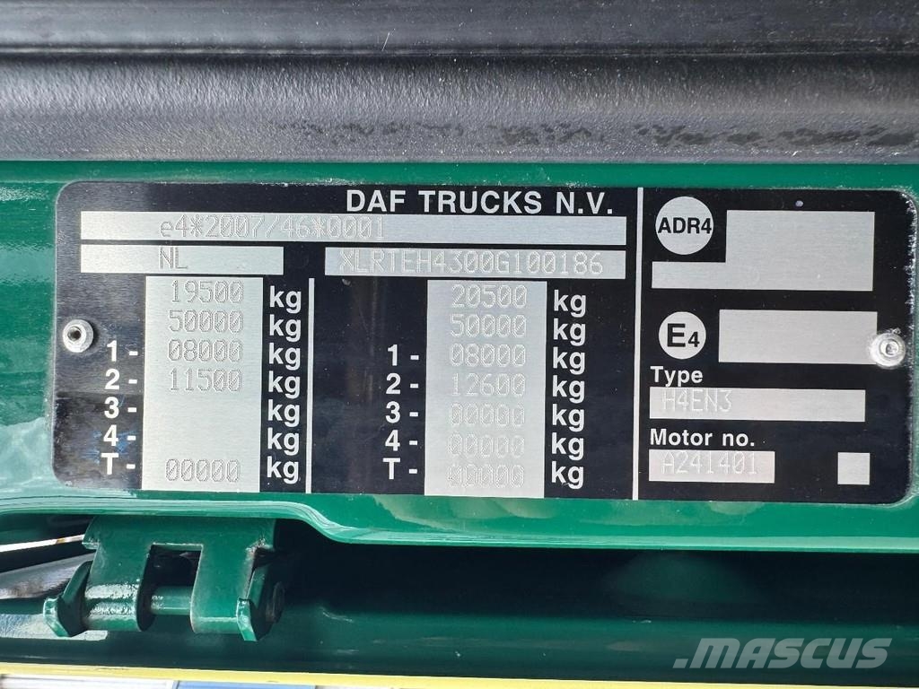 DAF XF 460 4X2 EURO 6 SKIRTS SPOILERS HOLLAND TRUCK 트랙터 유닛