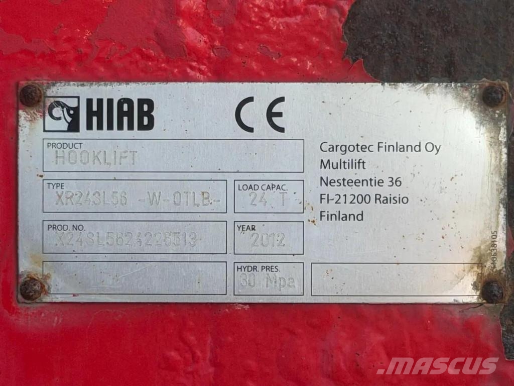 Volvo FM 500 8X4 + HIAB HOOKLIFT Camiones elevadores de gancho