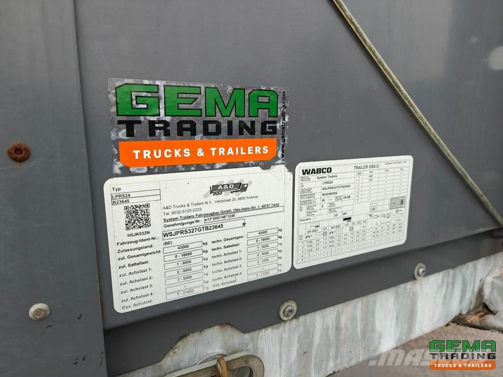 A&D LPRS24 3-Axle SAF disc - Sliding curtains/Lifting Semirremolques con caja de lona